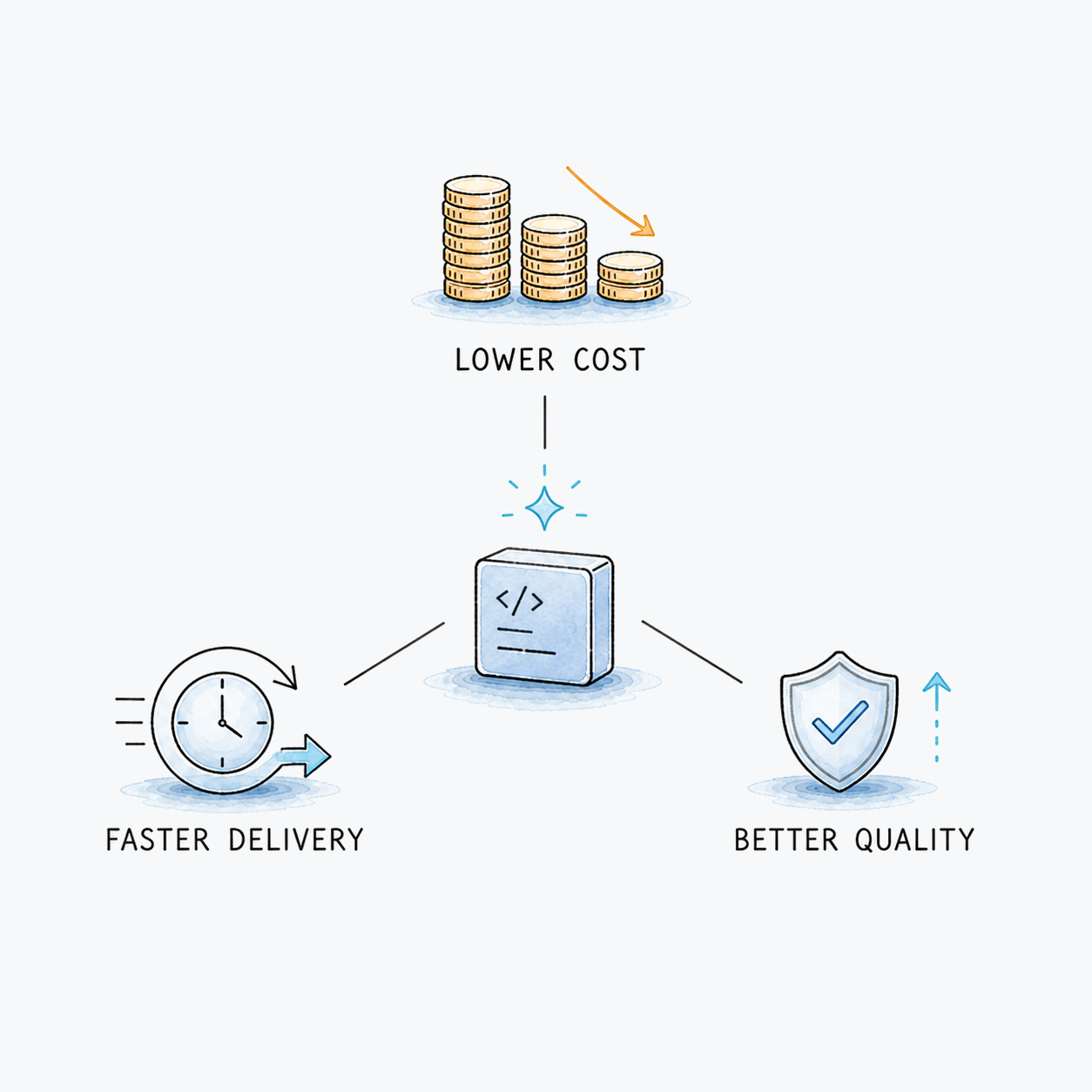 AI-enabled software delivery in an industrial engineering environment